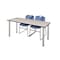 Kee Rectangle Tables > Training Tables > Kee Table & Chair Sets, 66 W, 24 L, 29 H, Maple MT6624PLBPCM44BE - alternate 1